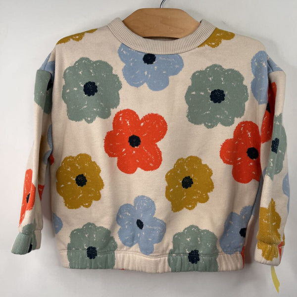 Size 5: Creme/Colorful Floral Sweater