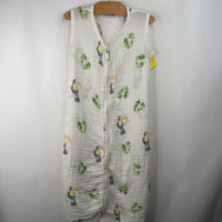 Size L: 1st Laugh White Bird Print Sleepsack
