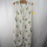 Size L: 1st Laugh White Bird Print Sleepsack