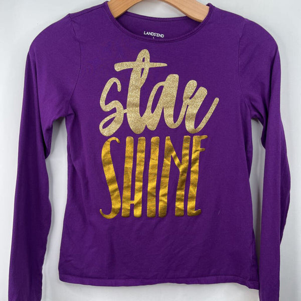 Size 14: Lands End Purple/Golden "Star Shine" Long Sleeve Shirt
