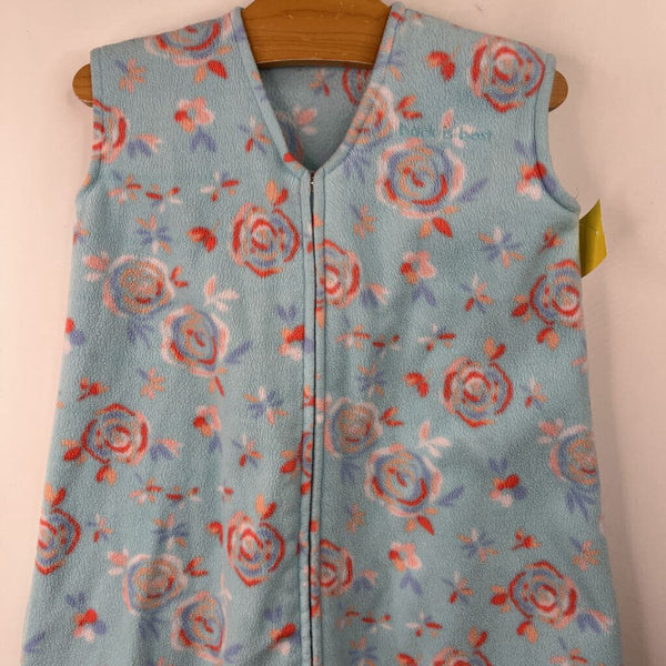 Size M: Halo Blue/Orange Floral Fleece Sleepsack