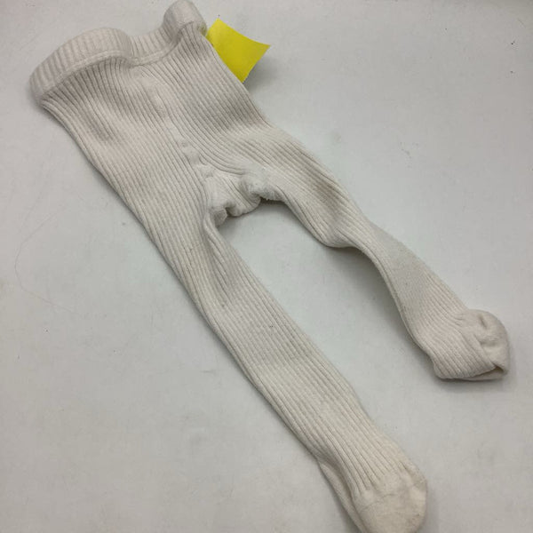 Size 0-6m: White Footed Tights