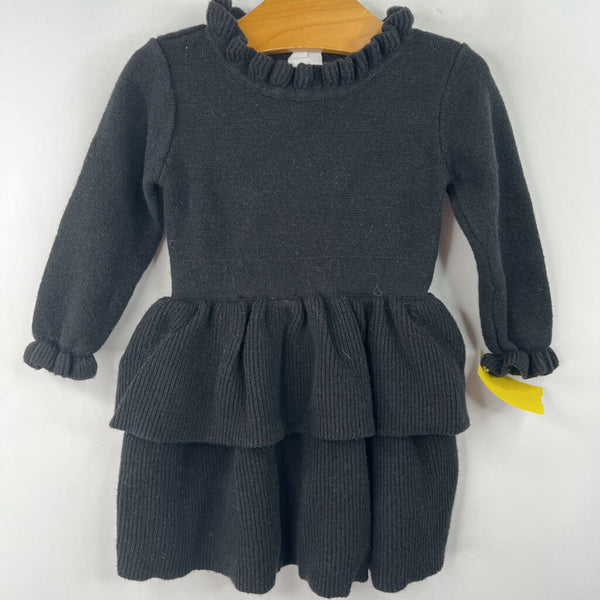 Size 12-18m: Gap Black Ruffle Neck Long Sleeve Dress