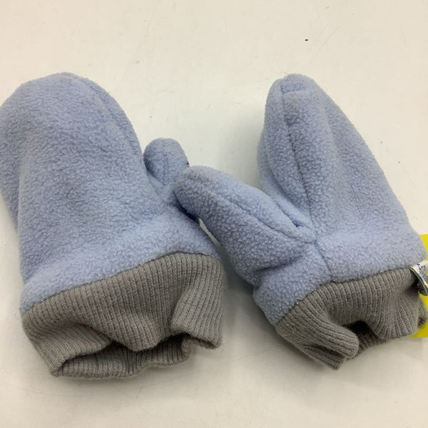 Size XS: Blue Fleece Baby Mittens
