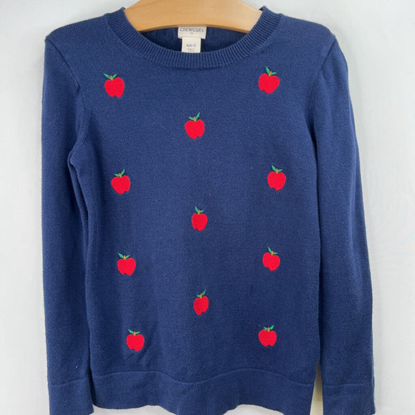 Size 6-7: Crewcuts Blue Apple Print Knitted Sweater