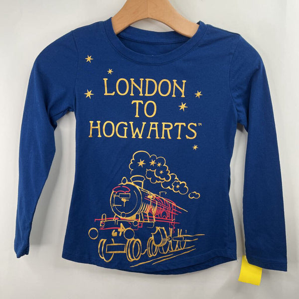 Size 7-8: Harry Potter Blue/Golden "London To Hogwarts" Long Sleeve Shirt
