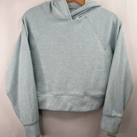 Size 10-12: Zella Light Blue Heathered Hoodie Sweatshirt