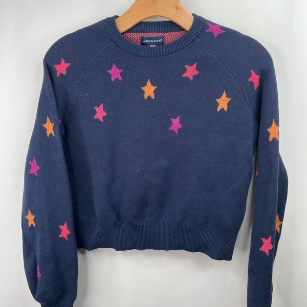 Size 12: Andy & Evan Blue Pink Stars Sweater