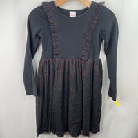Size 8 (130): Hanna Andersson Black Shimmery Long Sleeve Dress