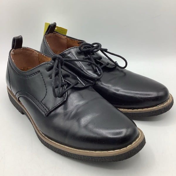 Size 3Y: Deer Stags Black Lace-Up Dress Shoes