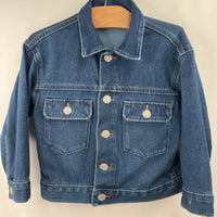 Size 3: Uniqlo Blue Denim Button Up Long Sleeve Shirt
