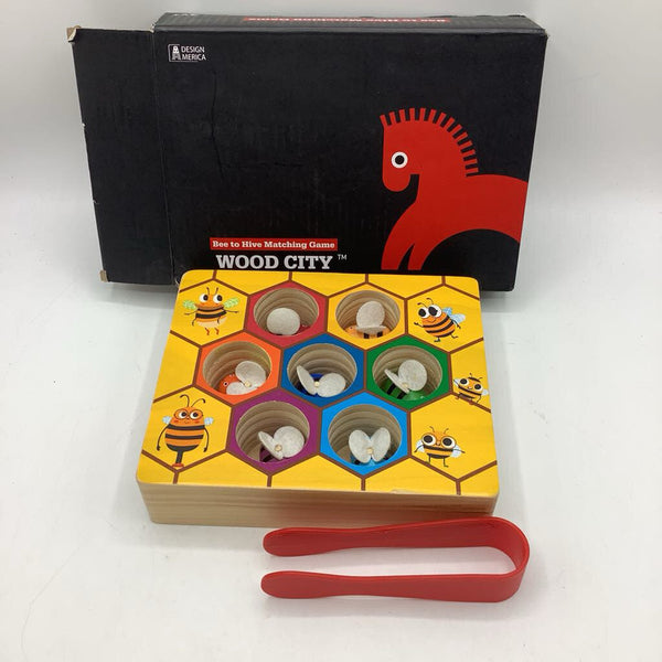 Wooden City Bee Hive Matching Game