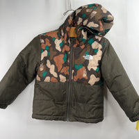 Size 18-24m: The North Face Green Brown Fleece Lined Coat