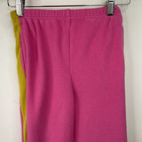 Size 8 (130): Hanna Andersson Pink/Yellow Fleece Pants