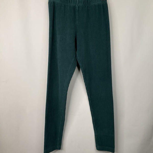 Size 10 (140): Hanna Andersson Green Ribbed Leggings