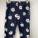 Size 6-7 (120): Hanna Andersson Blue/White Floral Fleece Pants