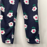 Size 6-7 (120): Hanna Andersson Blue/White Floral Fleece Pants