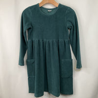 Size 12 (150): Hanna Anderson Green Ribbed Long Sleeve Dress