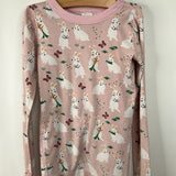 Size 10 (140): Hanna Andersson Pink Bunny Print 2pc PJs