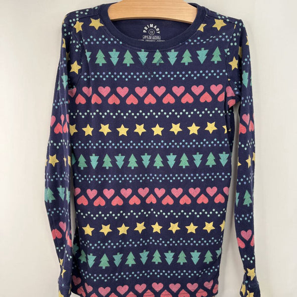 Size 12: Primary Blue/Colorful Shapes 2pc PJs