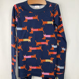 Size 10 (140): Hanna Andersson Blue Weiner Dog Print 2pc PJs