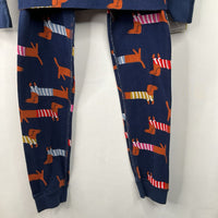 Size 10 (140): Hanna Andersson Blue Weiner Dog Print 2pc PJs