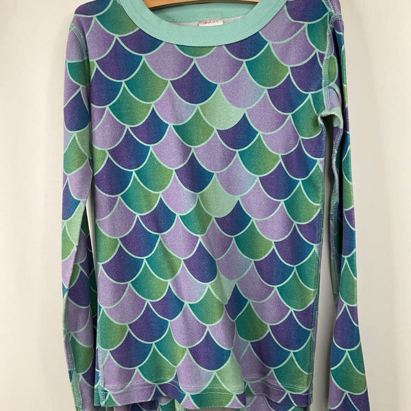 Size 10 (140): Hanna Andersson Blue/Green/Purple Mermaid Scale 2pc PJs