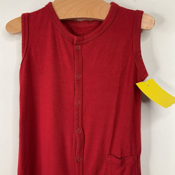 Size 6-12m: Kyte Red Tank Romper