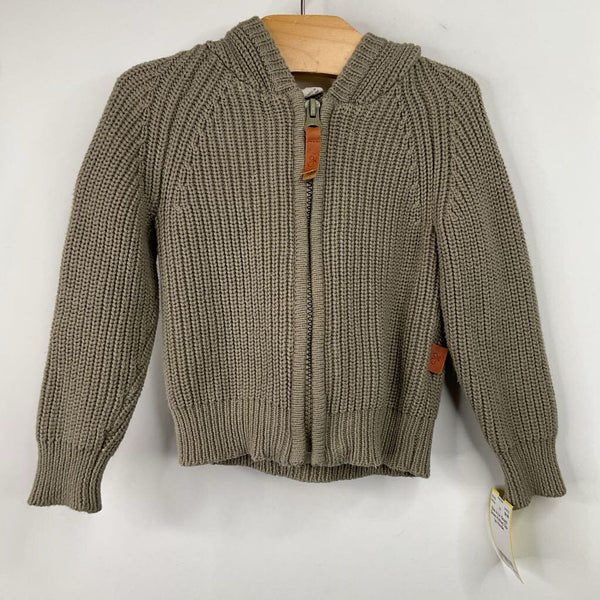 Size 6-9m: Goumi Green Knitted Zip-Up Hoodie
