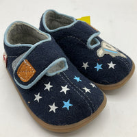 Size 5: See Kai Run Blue Rocket Ship Velcro Strap Shoes