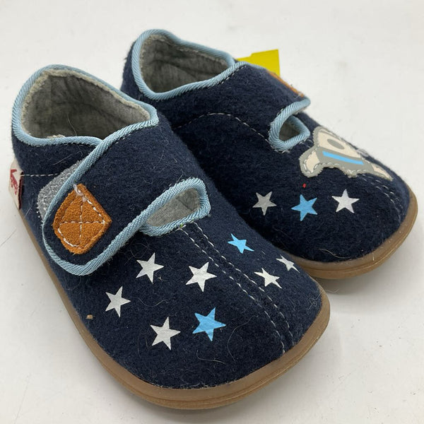 Size 5: See Kai Run Blue Rocket Ship Velcro Strap Shoes
