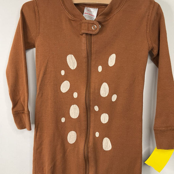 Size 3 (90): Hanna Andersson Brown Deer 1pc PJs