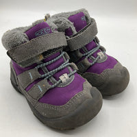 Size 5: Keen Purple/Grey Velcro Strap Boots