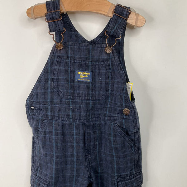Sie 12m: Osh Kosh B'Gosh Blue Plaid Overalls