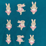 Size 10 (140): Hanna Andersson Teal Ballerina Bunny Long Sleeve Shirt