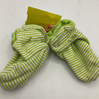 Size 6m: Zutano Green White Striped Booties