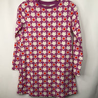 Size 12 (150): Hanna Andersson Purple/White Floral Long Sleeve Dress