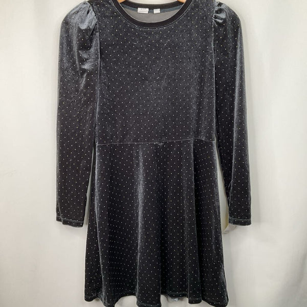 Size 12: Gap Black Velour Textured Long Sleeve Dress