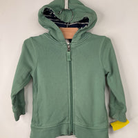 Size 2 (85): Hanna Andersson Green Zip-Up Hoodie