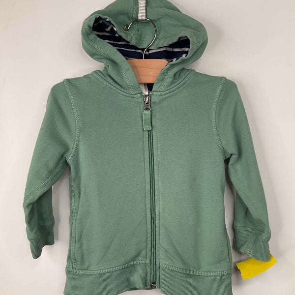 Size 2 (85): Hanna Andersson Green Zip-Up Hoodie