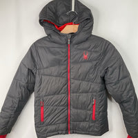 Size 8: Spyder Grey/Red Puffer Winter Coat