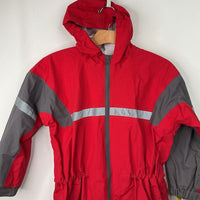 Size 10-11: Oaki Red/Grey Rain Suit