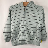 Size 2-3: Zara Greey Black Striped Zip Up Hoodie