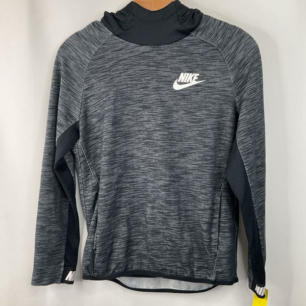 Size 14 (Lg): Nike black Heathered Hoodie Sweatshirt