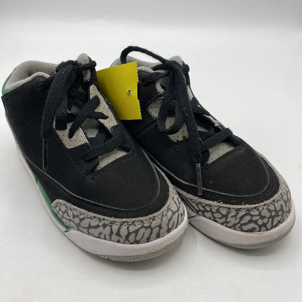 Collectors Corner Size 10: Nike Air Jordan 3 Retro Green White Black Lace Up Sneaker