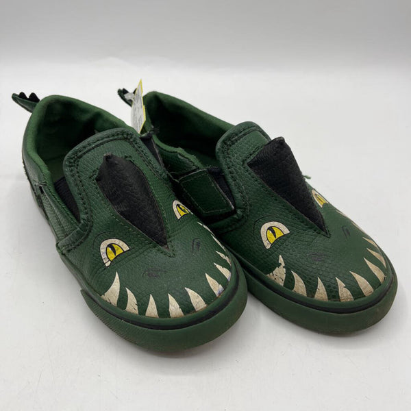 Size 10: Vans Green Alligator Slip On Sneakers