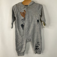 Size 0-3m: Star Wars Grey Hooded Romper