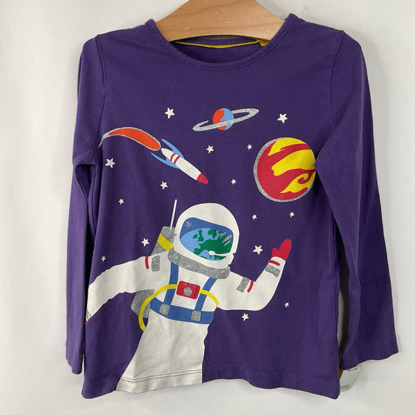 Size 5-6: Mini Boden Purple Space Long Sleeve Shirt