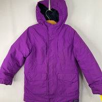 Size 5-6: Lands' End Purple Hooded Winter Coat