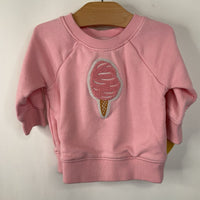 Size 3-6m (60): Hanna Andersson Pink Cotton Candy Sweatshirt